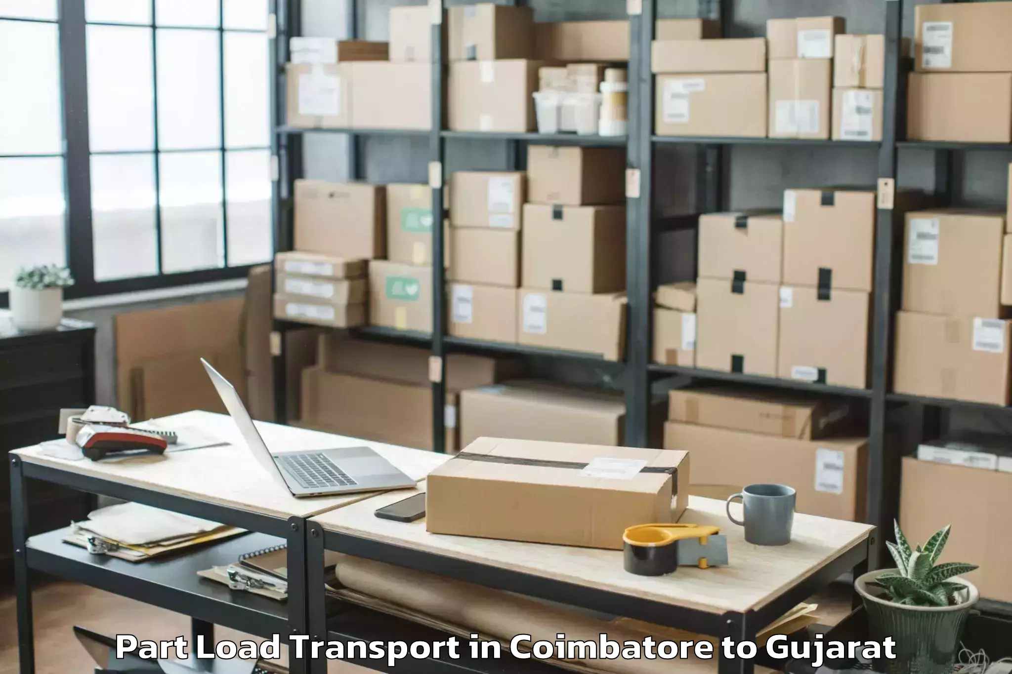 Book Your Coimbatore to Madhavpur Part Load Transport Today